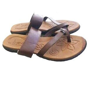 Born Concept Laurina Toe Loop Ring Thong Sandal Slide‎ b.o.c. Brown Boho